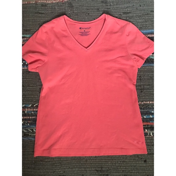 pink champion t shirt women's